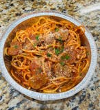 Spaghetti with sausage