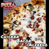 Chicken Bacon Alfredo Pizza