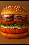 Buffalo Chicken Burger On a Bun