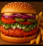 Buffalo Chicken Burger Dinner