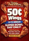 50 Cent Wings Special