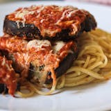 Eggplant Parmesan with Spaghetti