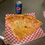 Two Pizza Slices with Drink Lunch