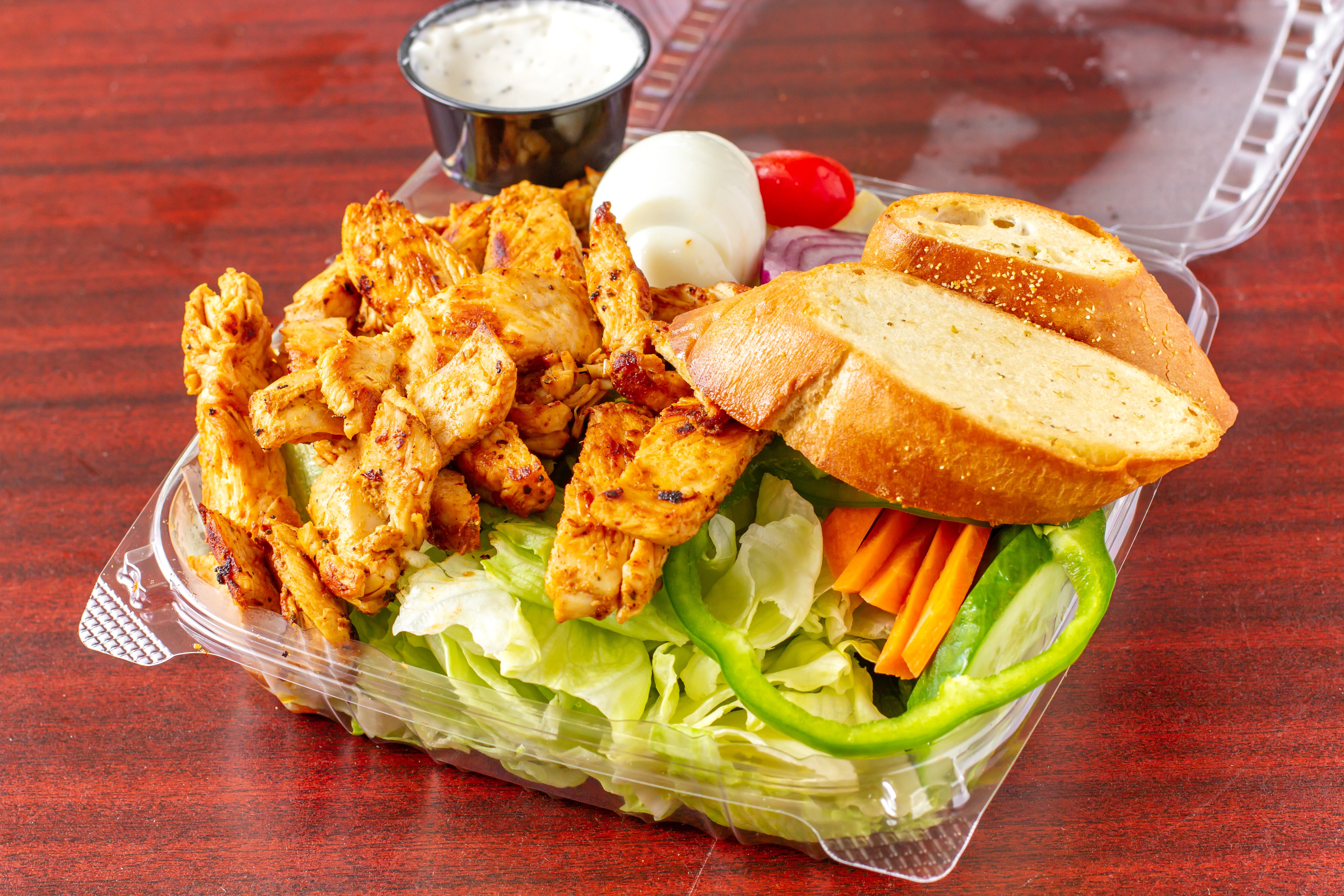 Order Garden Salad with Grilled Chicken - Salad food online from Arlon Carry Out store, Pikesville on bringmethat.com