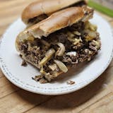 Cheese Steak Sandwich with Onions