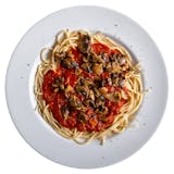 Spaghetti with Mushrooms & Sauce