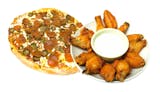 Large Gourmet Pizza & 12 Pieces of Wings Special