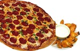 14" Pizza with 2 Topping & 6 Wings Special