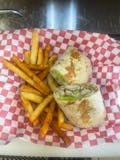 Chicken Bacon Wrap with French Fries