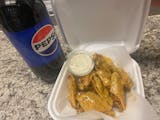 One 18'' Two Toppings Pizza, 10 Wings & 2 Liter Soda Pizza Special