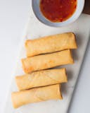 spring roll with sweet chilli dip