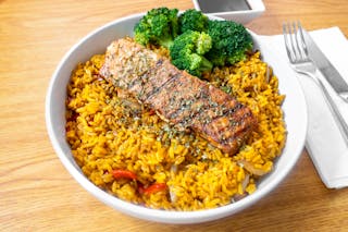 Salmon Rice Platter