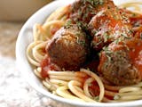 Pasta with Authentic Meat Sauce & Homemade Meatballs