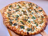 Shrimp Spinach Alfredo Pizza