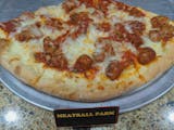 Meatball Parmigiana Red Pizza