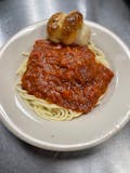 Spaghetti with One Meatball Lunch
