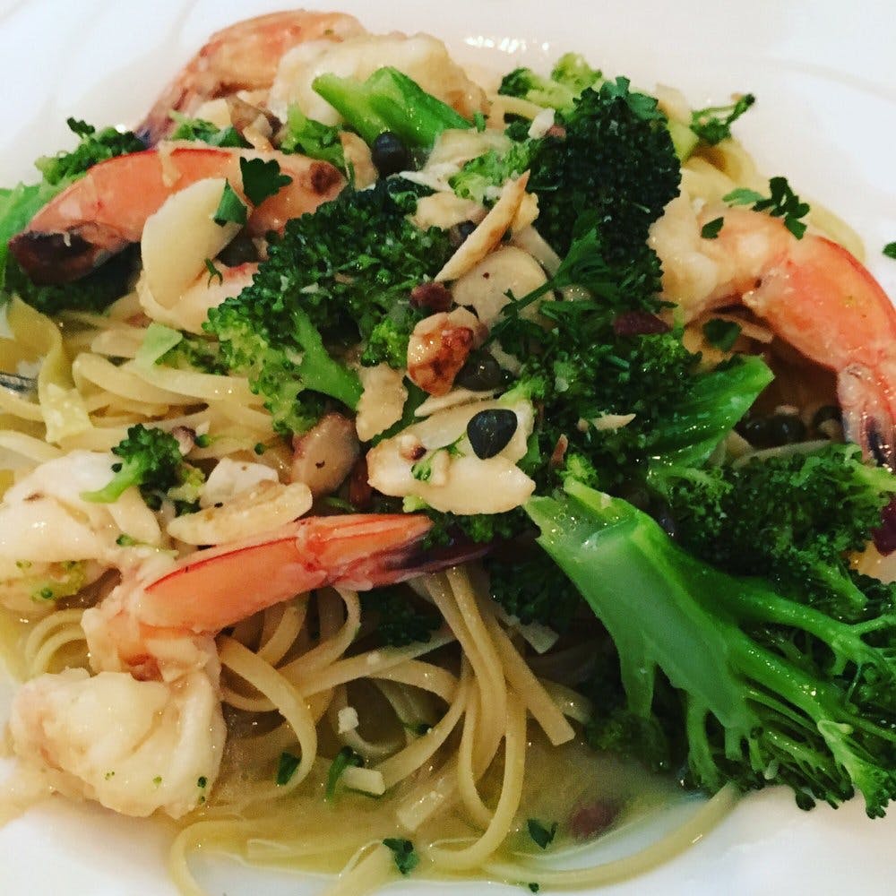 Broccoli Rabe with Shrimp & Scallops