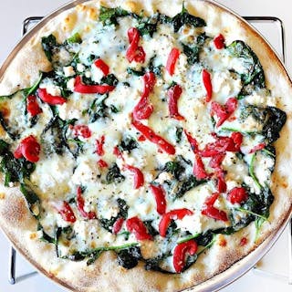 White Spinach Pizza