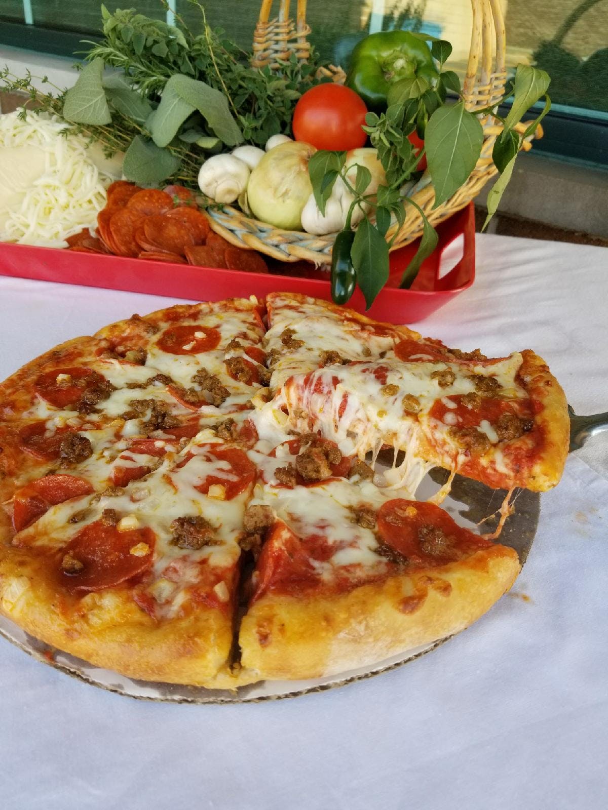 Meatball Pizza