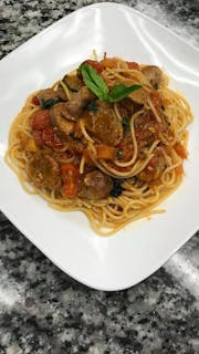 Spaghetti with Meatballs & Bolognese Sauce