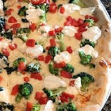 White  Broccoli & Tomato Pizza