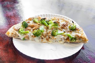 Chicken Broccoli Alfredo Pizza