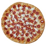 Mafiozo Pizza (Olive oil, garlic, pepperoni, mozzarella, parmesan, ricotta & romano cheese)