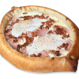Ham & Bacon with Two Eggs Gandola Pizza