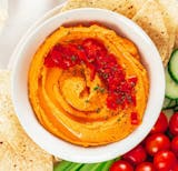 Fire Roasted Pepper Hummus with Pita