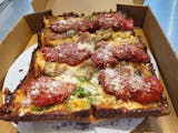 Small Detroit Style specialty pizza