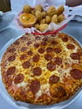X-Large  Pepperoni Pizza with 20 pieces Boneless Wings Special