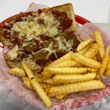 Meatball Hoagie with Fries Special