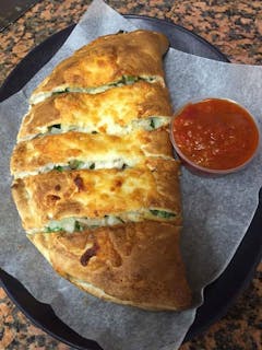 Grilled Chicken, Feta & Spinach Calzone