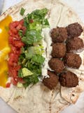 Baghdad Falafel - Tomato, Lettuce, Amba, Hummus.