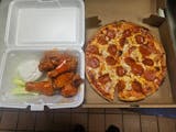 Small One Topping Pizza & 6  Wings