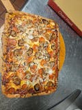 Sicilian Pizza with Three Toppings