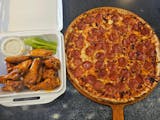 Large One Topping Pizza & 13 Wings