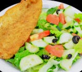 Fried Fish over Garden Salad