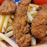 Fried Chicken Strips With French Fries
