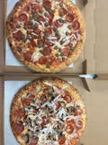 2 Large 2 Toppings Pizza with 10 Wings Special