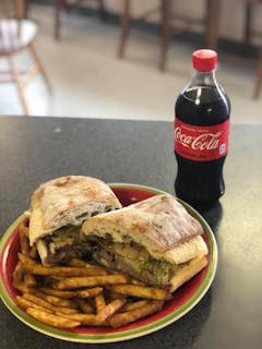 Steak Sandwich with Provolone Cheese