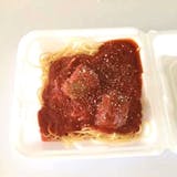Spaghetti with Salad & Meatball