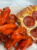 One Topping Pizza Slice & 6 Wings Special