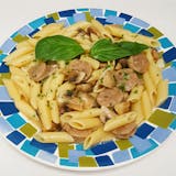 Penne Sausage and Mushrooms