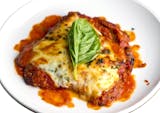 Eggplant Parmigiana with Spaghetti