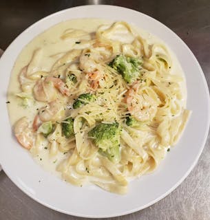 Fettuccine Alfredo with Shrimp