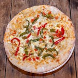 Goat Cheese with Roasted Peppers Pizza