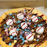 Marshallows, Chocolate Chips & Chocolate Drizzle Nutella Pizza