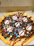 Marshallows, Chocolate Chips & Chocolate Drizzle Nutella Pizza