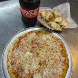 Large Cheese Pizza 16”, Dozen Garlic Rolls & 2 Liter Soda Special